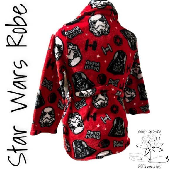 Star Wars Fleece Robe - Boys Size 8 - Darth Vader & Stormtrooper - Picture 3 of 7